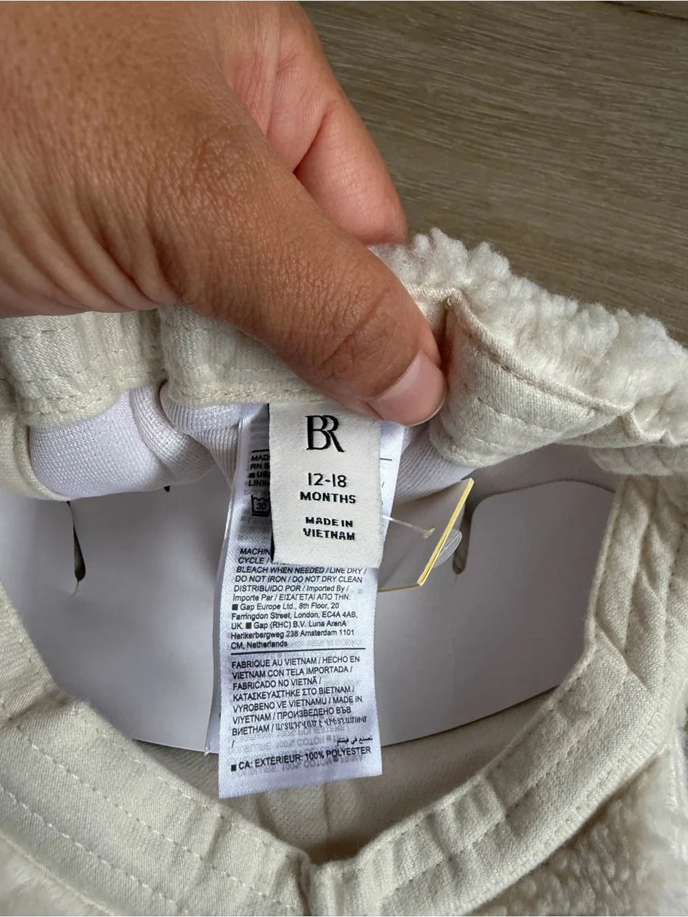 Banana Republic SHERPA Baseball Cap HAT Baby 12-18 months NWT